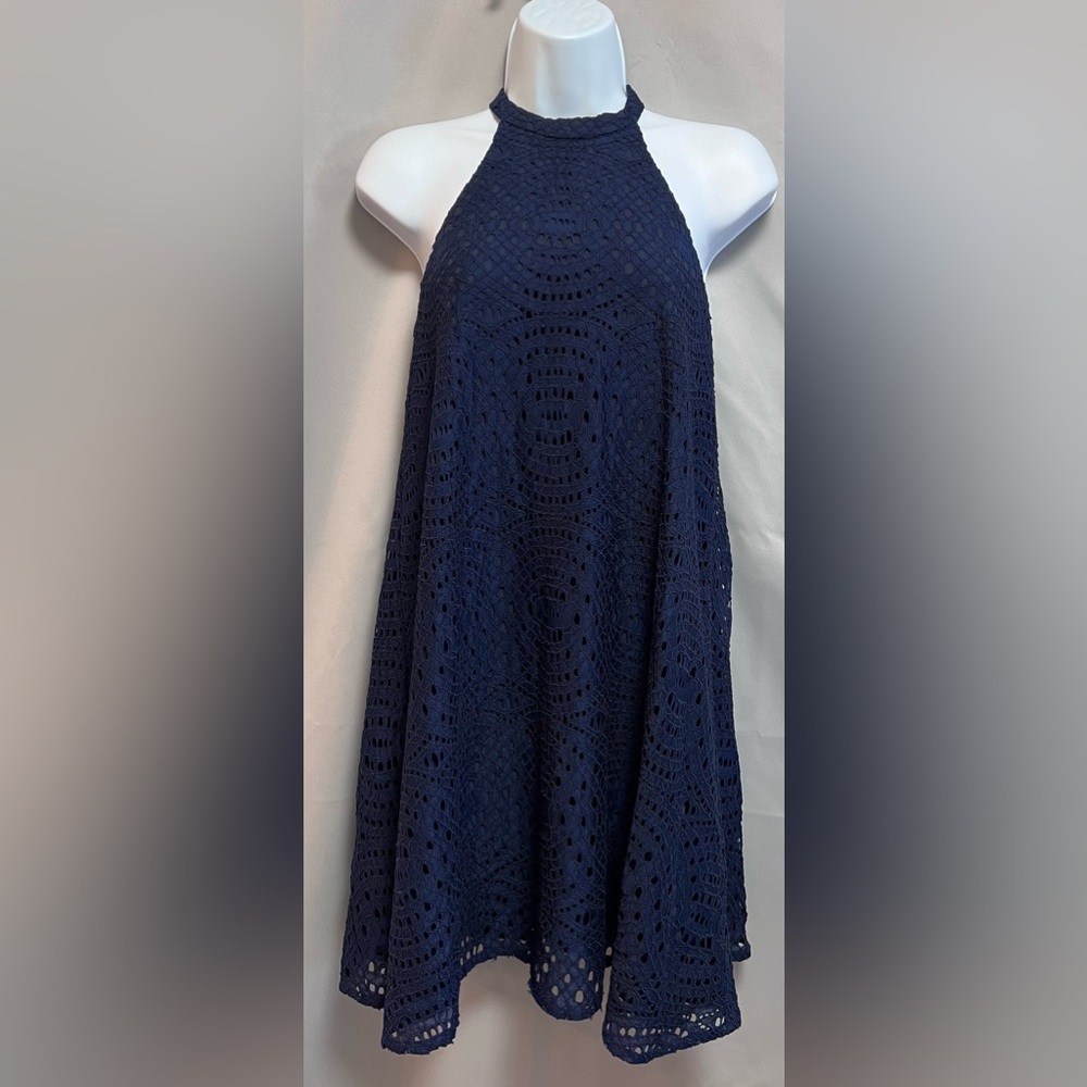 Lilly Pulitzer Rayanne Lace Shift Dress Navy  WOMENS DRESS Sz XXS‎